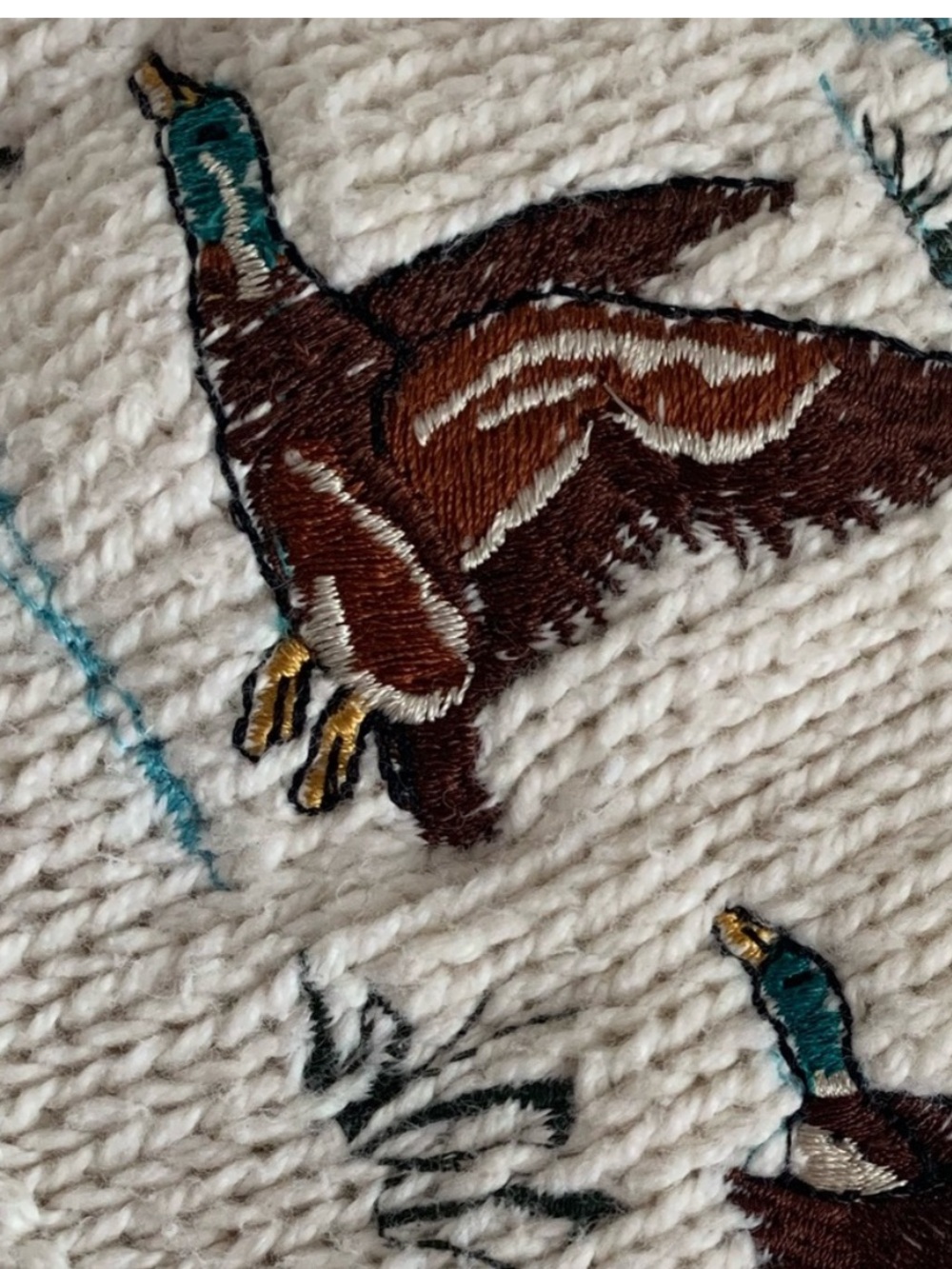 Vintage Ducks Unlimited Mallard Duck Knit Sweater XL Made in USA - Picture 4 of 5